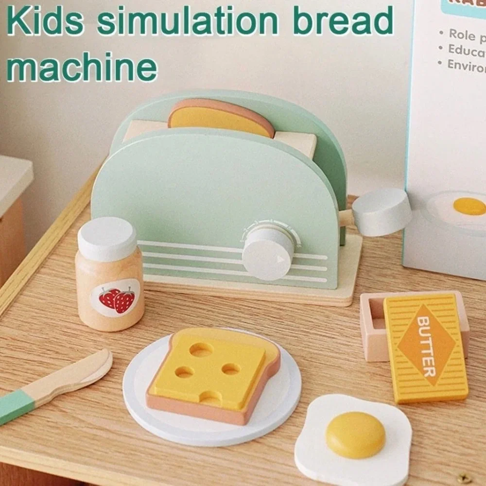 Wooden Toy-Pop‎ up Toaster Play Kitchen Playset (11 pieces)